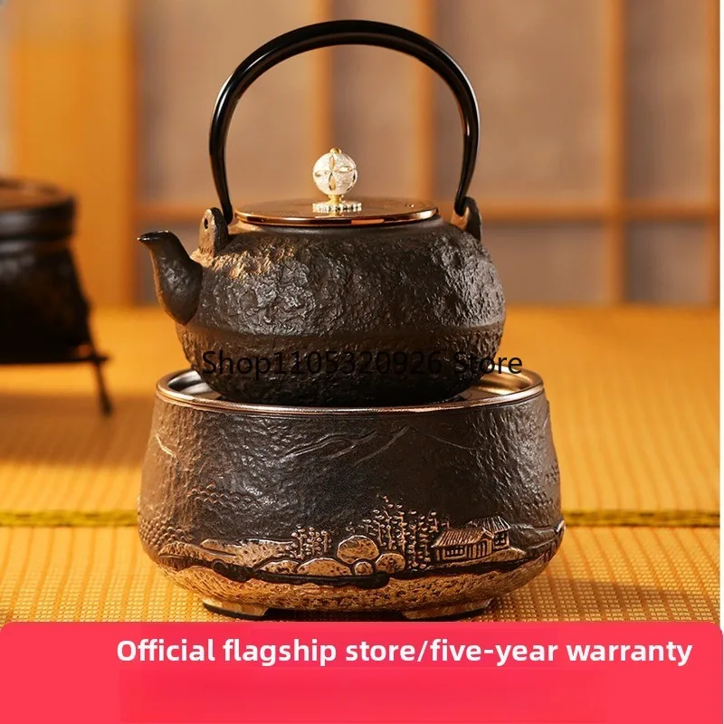 Electric ceramic stove tea maker Household boiling water stove tea maker Iron-wrapped silver smoke waves thousands of miles
