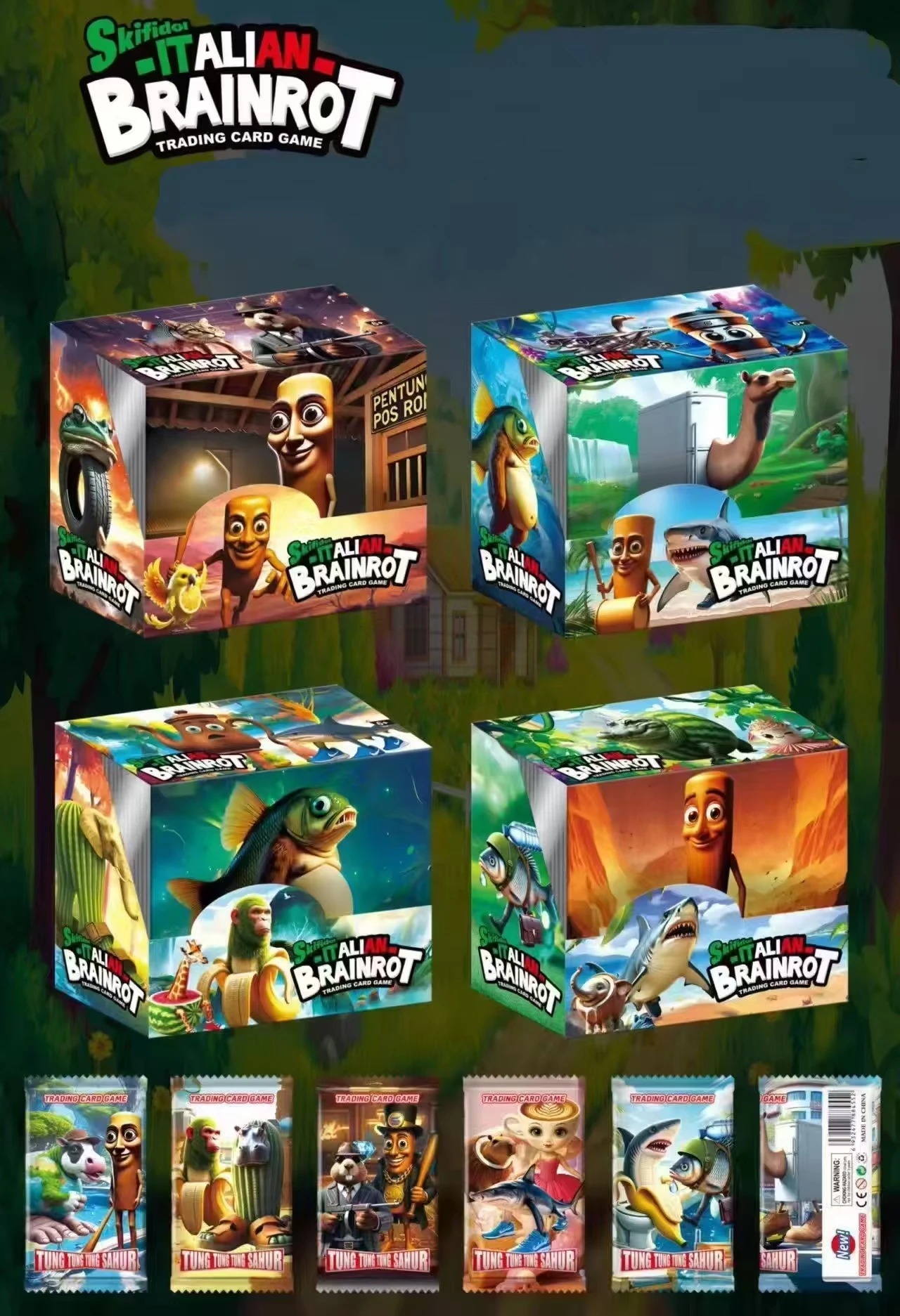 

Italian Brainrot Cards of Collection Tungtungtung Sahur Tralalero Tralala Card Game Toy For Children Trading Cards Birthday Gift