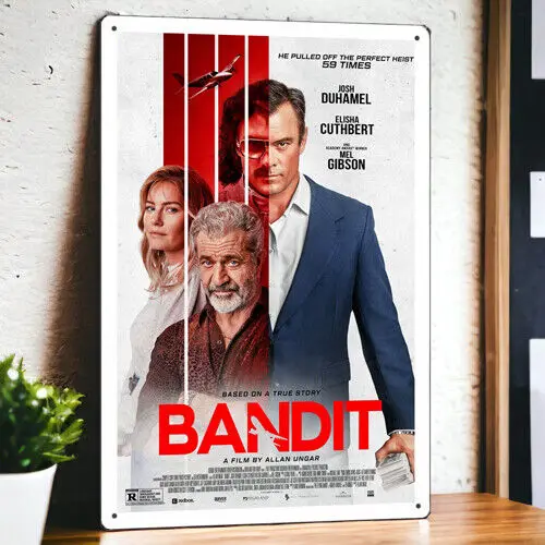 Bandit (2022) Metal Movie Poster Tin Sign Plaque Film 8