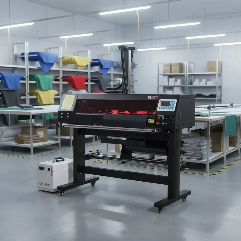 for Ledio 980LASER PRO S CO2 Laser Vinyl Drawing Cutter High Productivity for Textile Apparel Label Industry