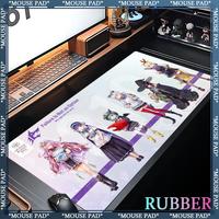 XXL90x40cm H-Heaven Burns Red Rubber Mouse Pad Tapetes de Mesa Teclado, Borracha Kawai, Tapete de Mesa Antiderrapante