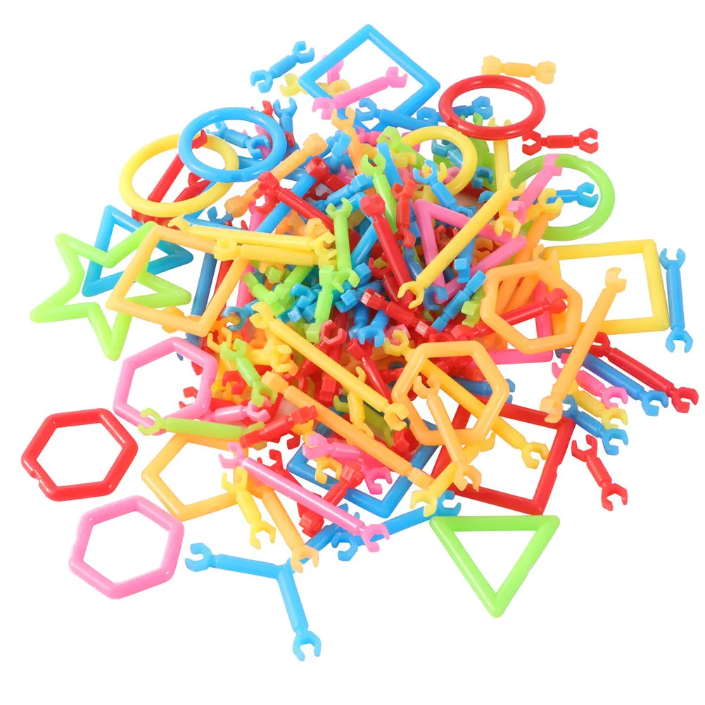 

1Set Educational Puzzle Bars Plastic Assembling Construction Engineering Learning Stem Set for Kids Bars