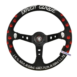 Jdm Style Customizable Style Embroidery Rose Steering Wheel like Hks Vertex Likesise Style Drift Japanese Wheels