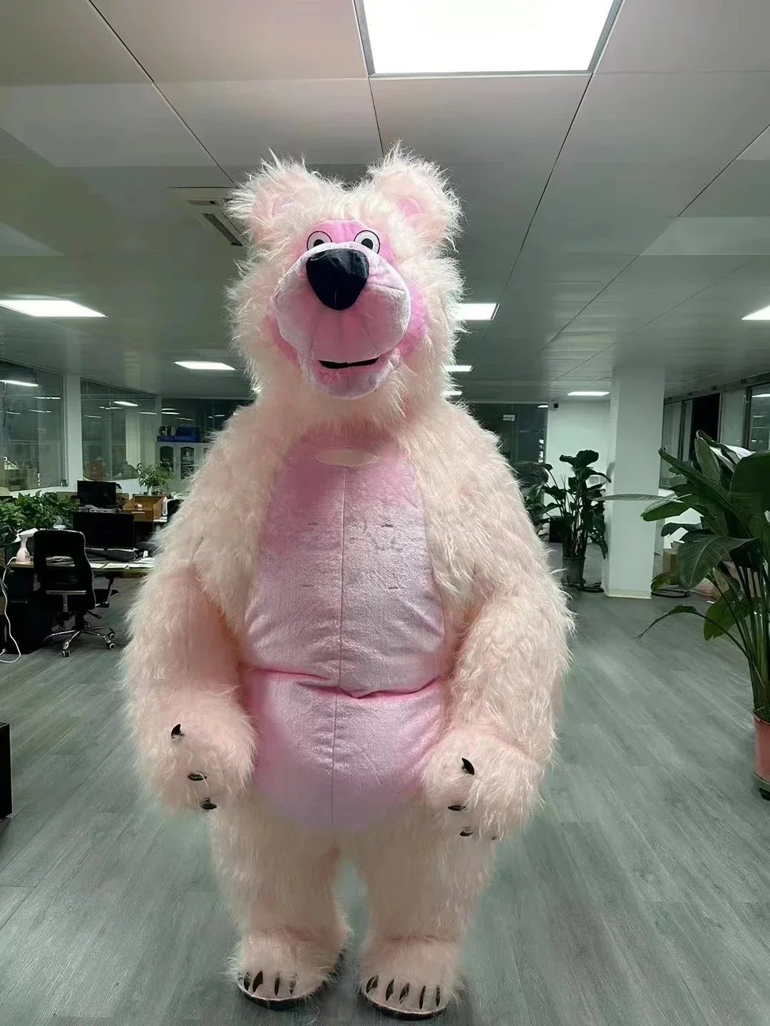 

Giant Plush Inflatable Masha Bear Mascot Costume Adults Anime Cosplay Cartoon Suits Carnival Party Halloween Stage Show Props