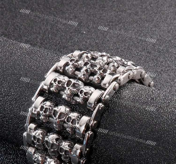 Bracelet Men's Trend Retro Thick Fashion Accessories Punk Style Simple and Generous Titanium Steel Men's Wrist Jewelry