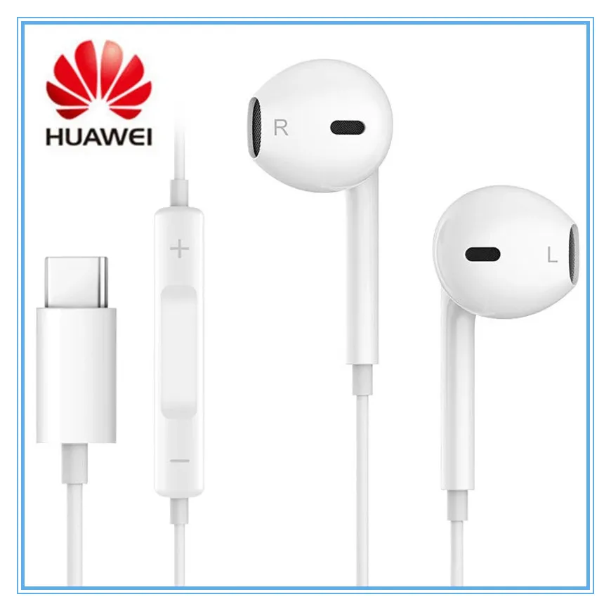 Huawei-auriculares USB tipo C CM33 originales con micrófono, auriculares internos para teléfonos inteligentes Huawei/Honor/Xiaomi USB-C