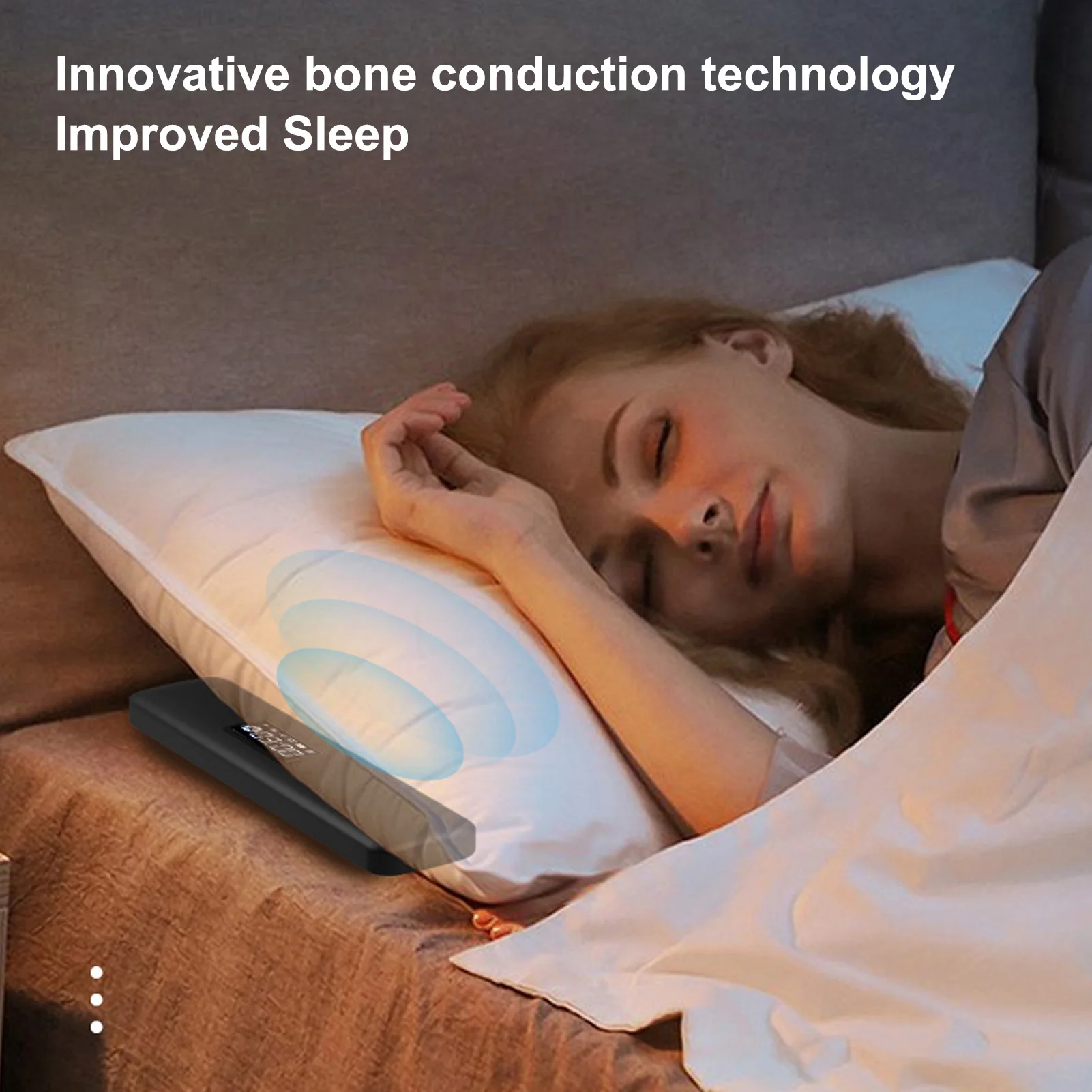 Oreiller haut-parleur Type C, chargement sans fil, Bluetooth, aide au sommeil, Conduction osseuse, contrôle manuel du Volume avec affichage numérique pour la maison