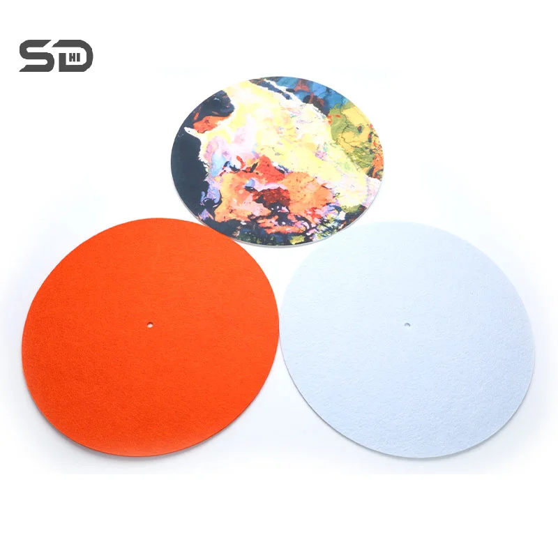 1Pcs Vinyl Mat Dacron Vinyl Mat Anti-static Slipmat 12'' Felt Record Mat For Phonograph Turntable Vinyl