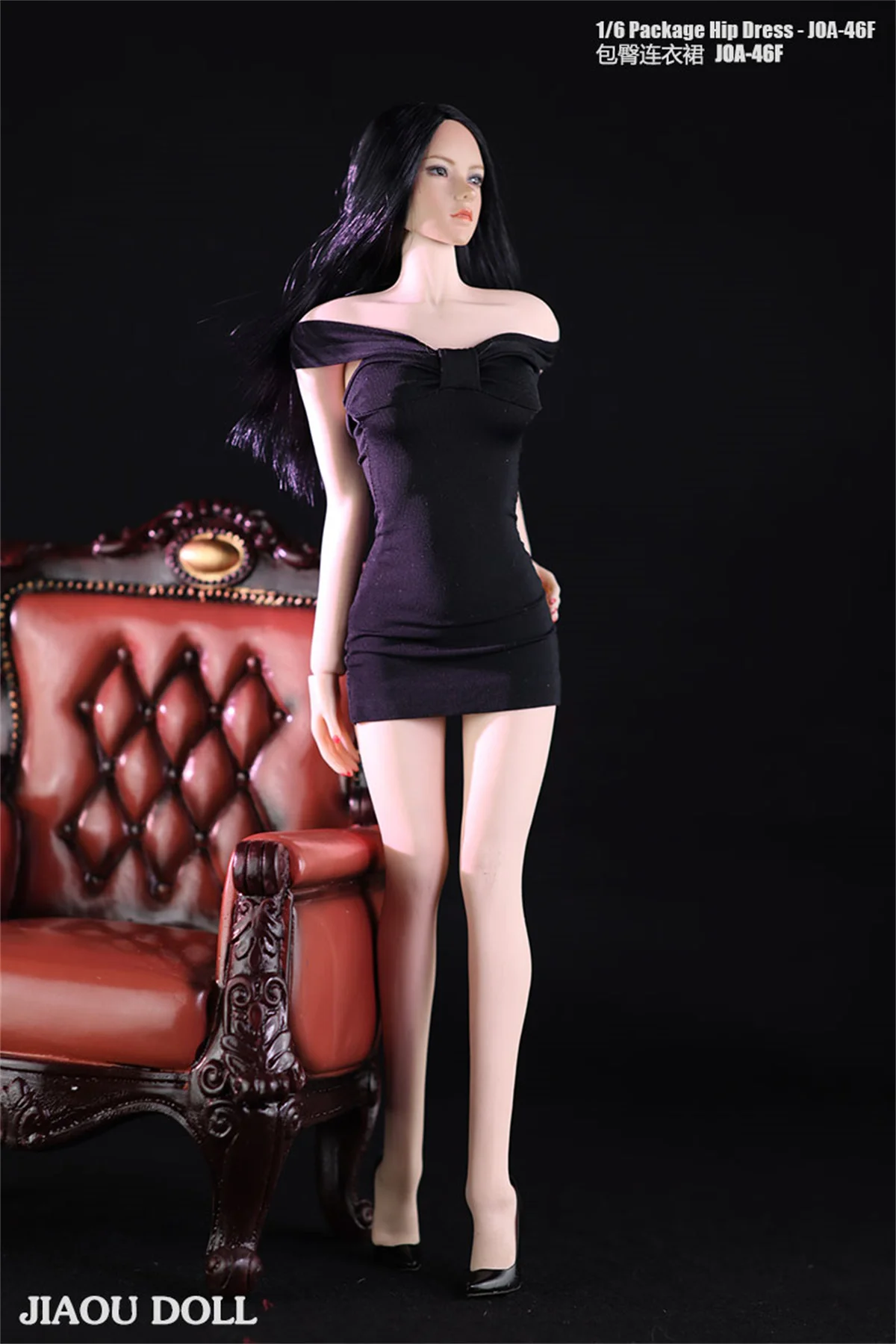 1/6 Halter Strapless Shoulder Bag Hip Skirt Mini Dress Clothes Model for 12in Action Figure Phicen Tbleague Toy