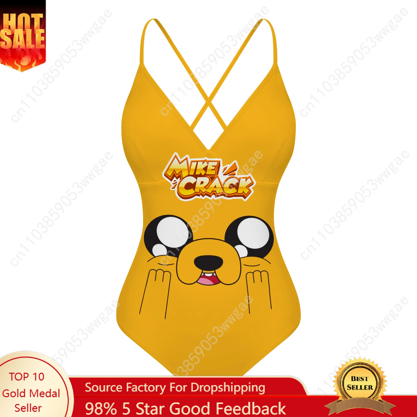 Mikecrack V-neck Halter Back Swimsuit Womens Bathing Suits Personalized Bikini Pool Beach Sexy Swimwear Customized Beachwear