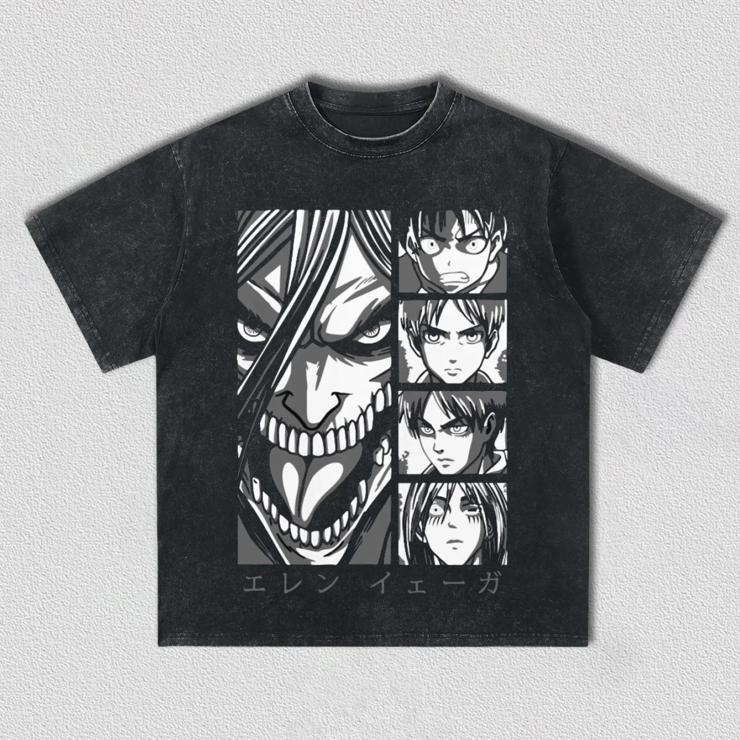 Attack on Titan The Shifter Anime Printing T-shirt Men's Clothing Women's 2026 Summer New Cotton Washed Short-sleeved T Shirt
