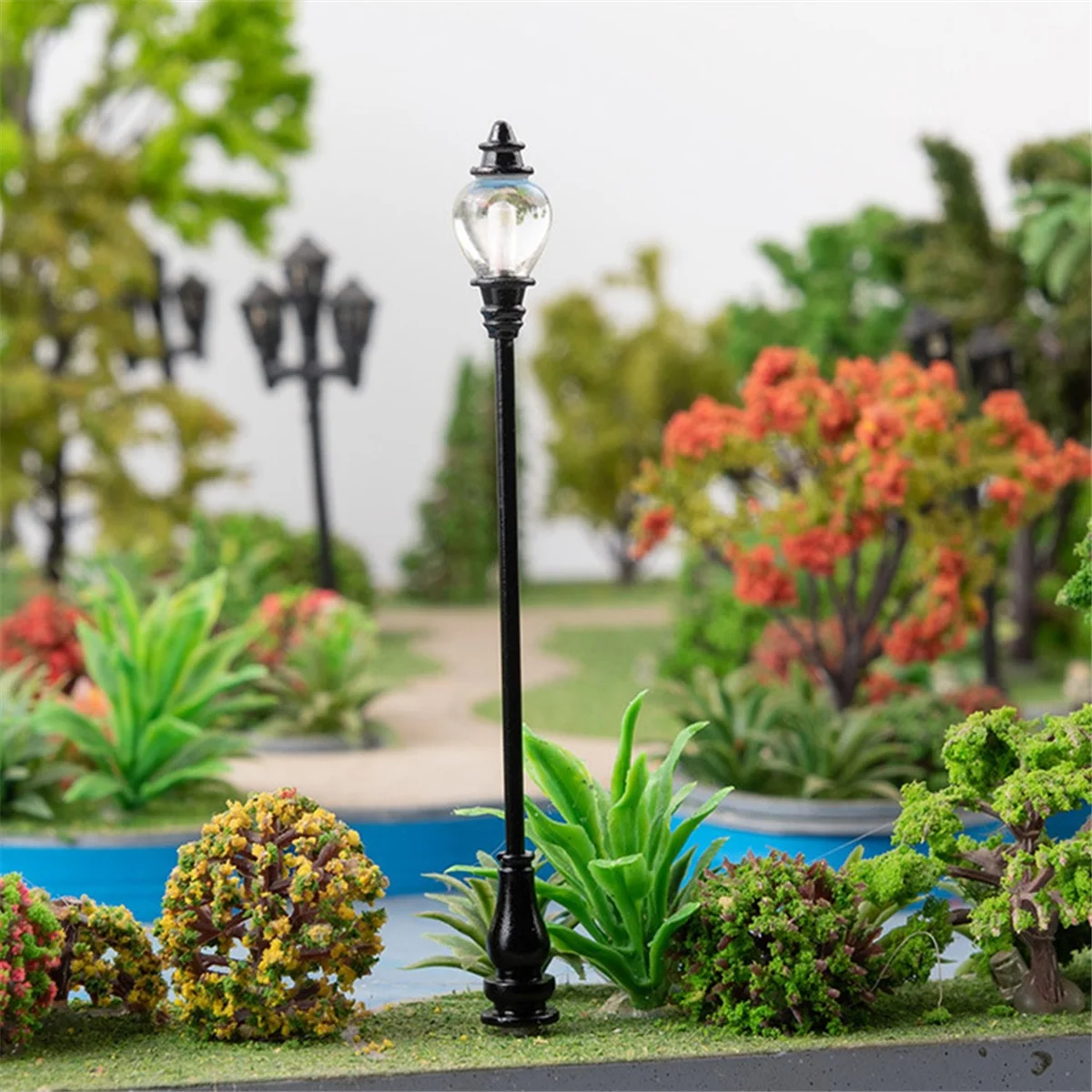 10Pcs Moss Micro-Landscape Ornament Lamp Architectural Sand Table Model Wall Lamp G Type Garden Lamp