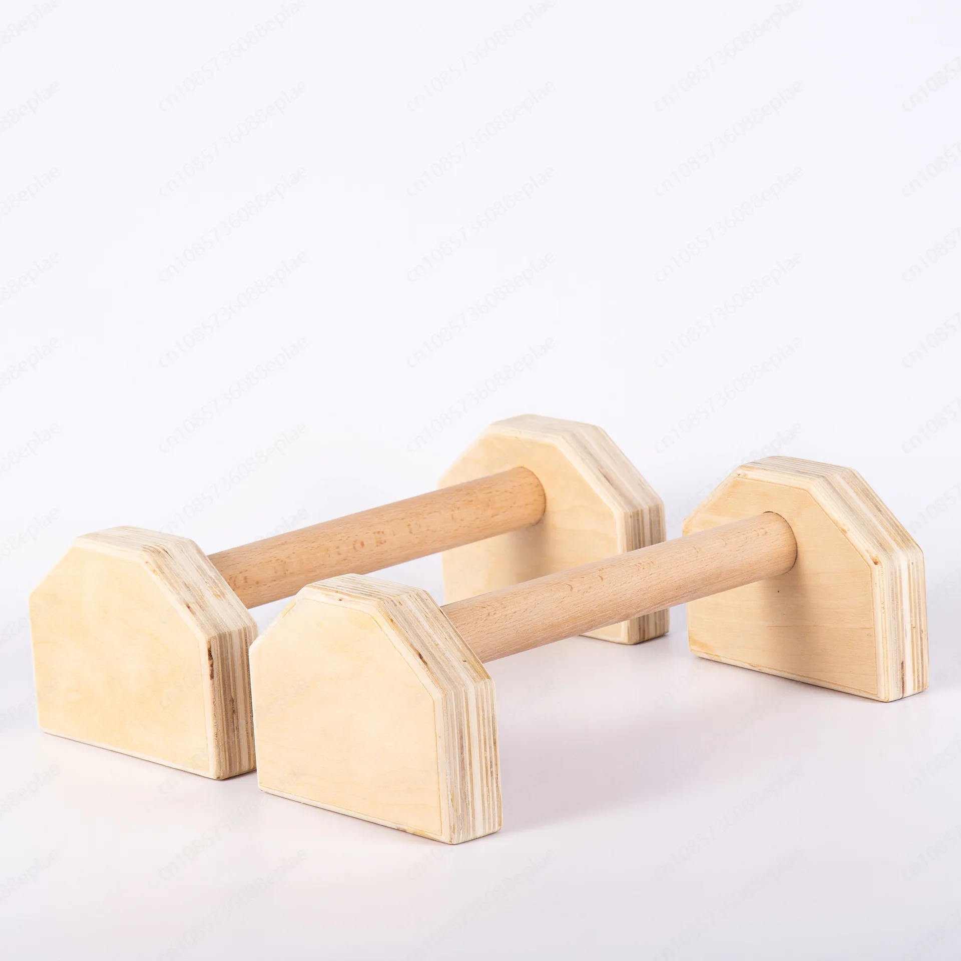 Russian Dip Parallettes, Solid Wood Push Up Bars for Planche & L-Sit Training - Anti-Slip Design
