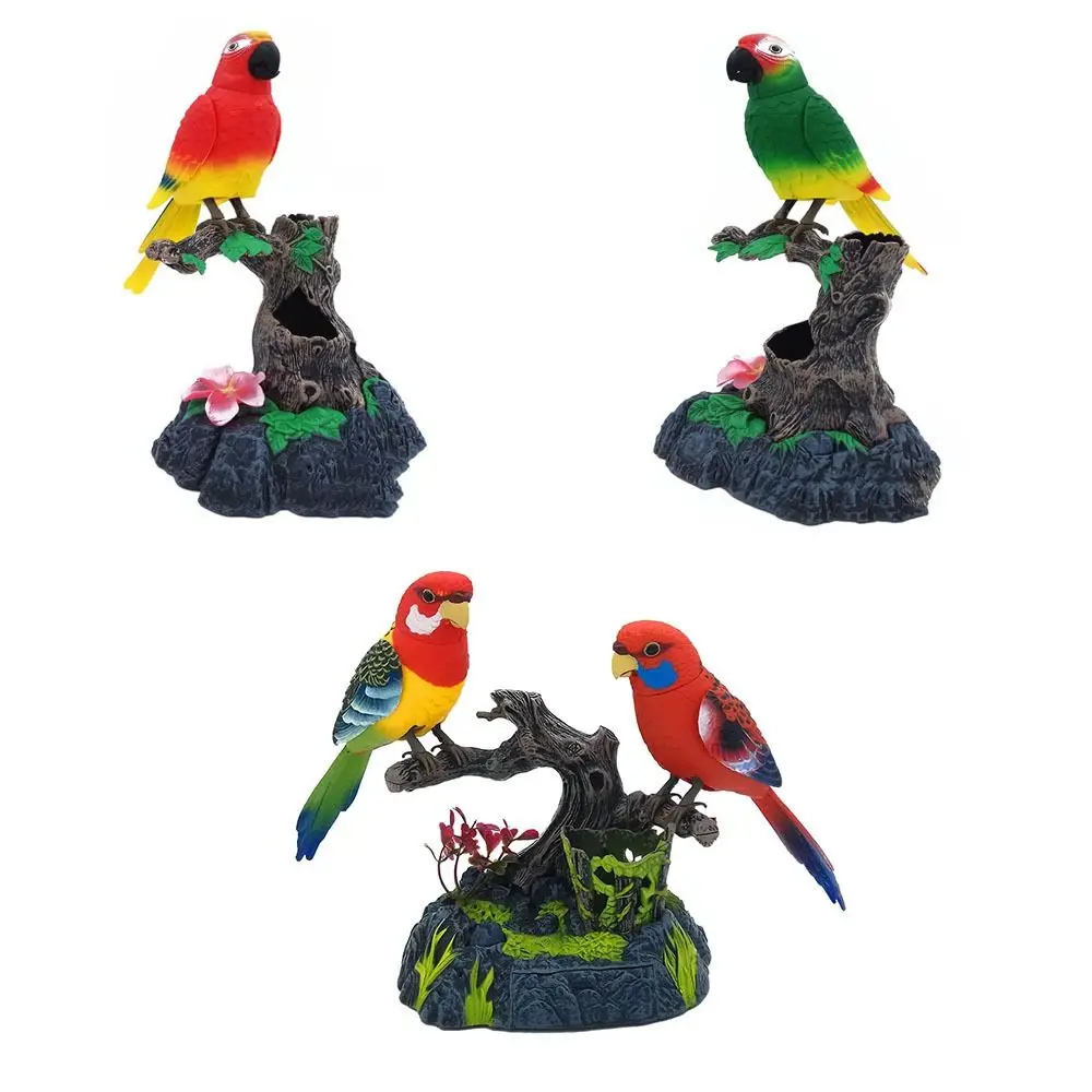 Quality Children\'S Inductive Toys Plastic Voice Control Talking Parrots Office Decor Electronic Parrot Toys Battery Operated