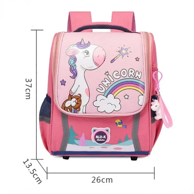 Unicorn Cute Girls Backpacks1-3 Grade Cartoon Dinosaur Waterproof Boy Kindergarten SchoolBag Large Capacity Cute Lightweight Bag