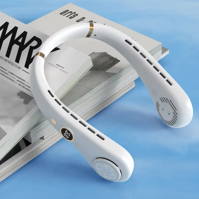 مروحة رقبة صغيرة عالية الجودة لموسم الصيف، مروحة رقبة قابلة لإعادة الشحن، مراوح محمولة ويمكن ارتداؤها مع أسعار الجملة للاستخدام الخارجي