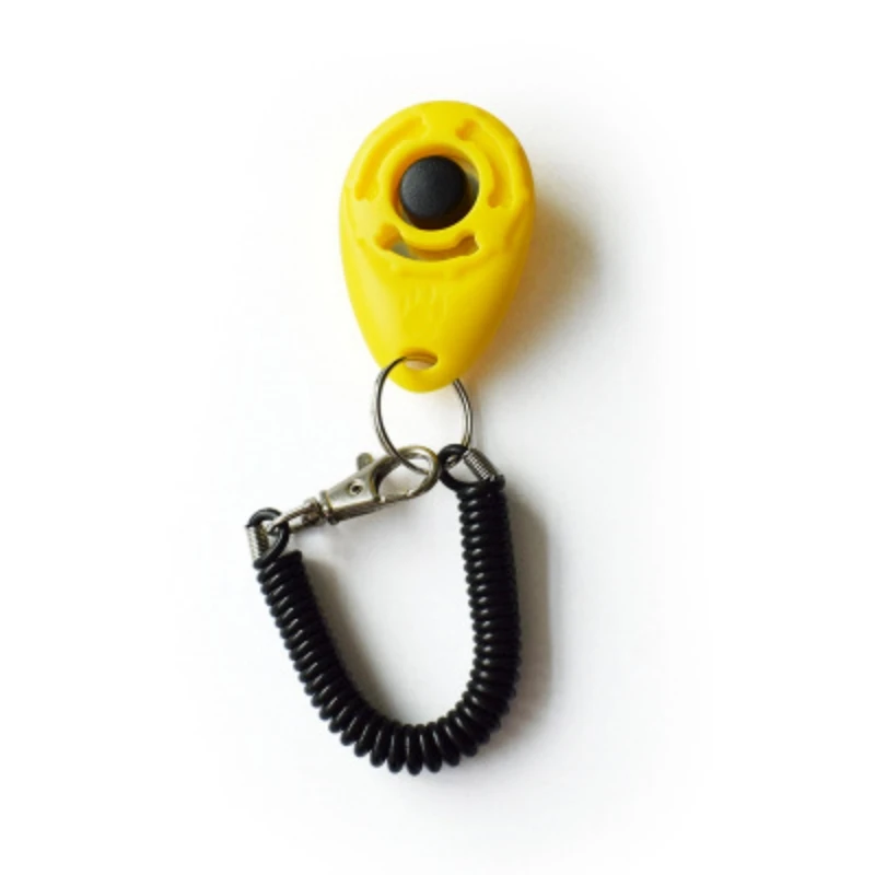 Dog Training Clicker Pet Cat Plastic Dog Click Trainer Aid Tools Adjustable Wrist Strap Sound Key Chain Dog Repeller Pet Product