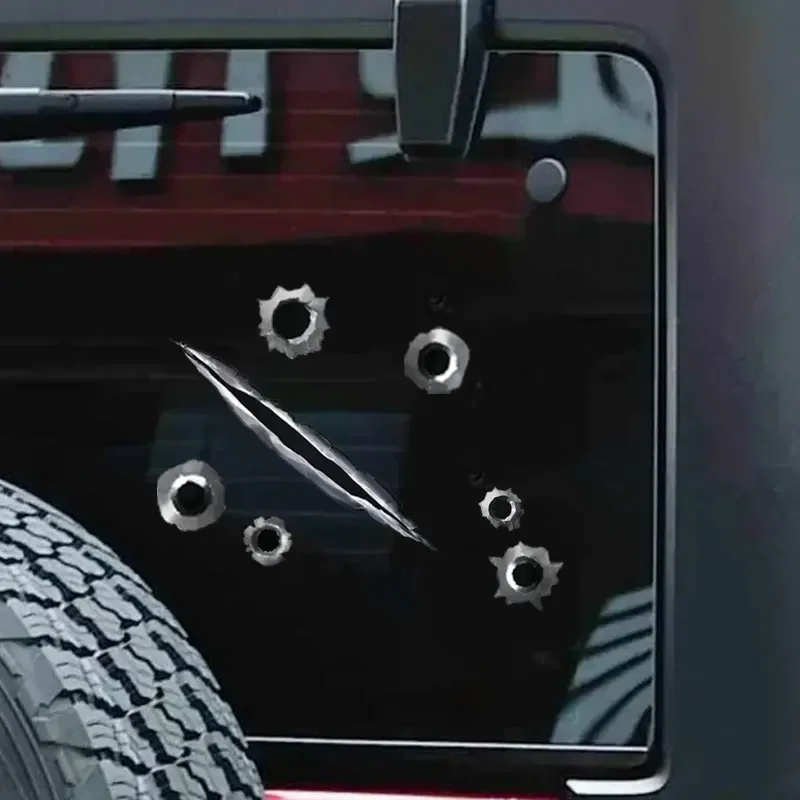 

Bullet Hole Stickers Cover Scratch For Motorcycle Car Scooter