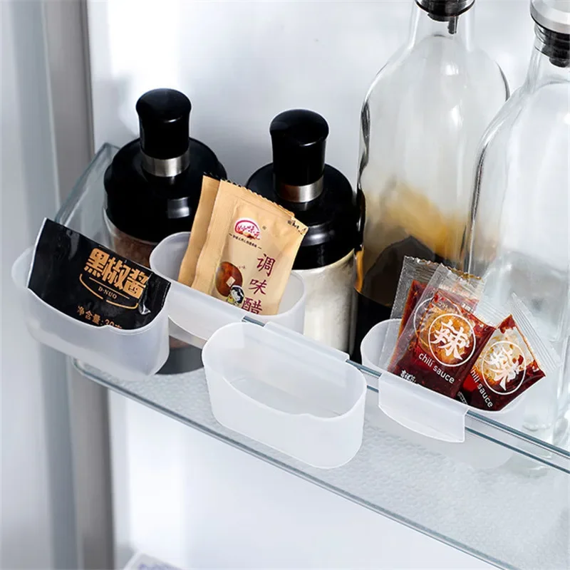 Kitchen Sauce Bag Mustard Rack Small Vinegar Sauce Bag Mini Storage Rack Refrigerator Seasoning Bag Storage Box Organization