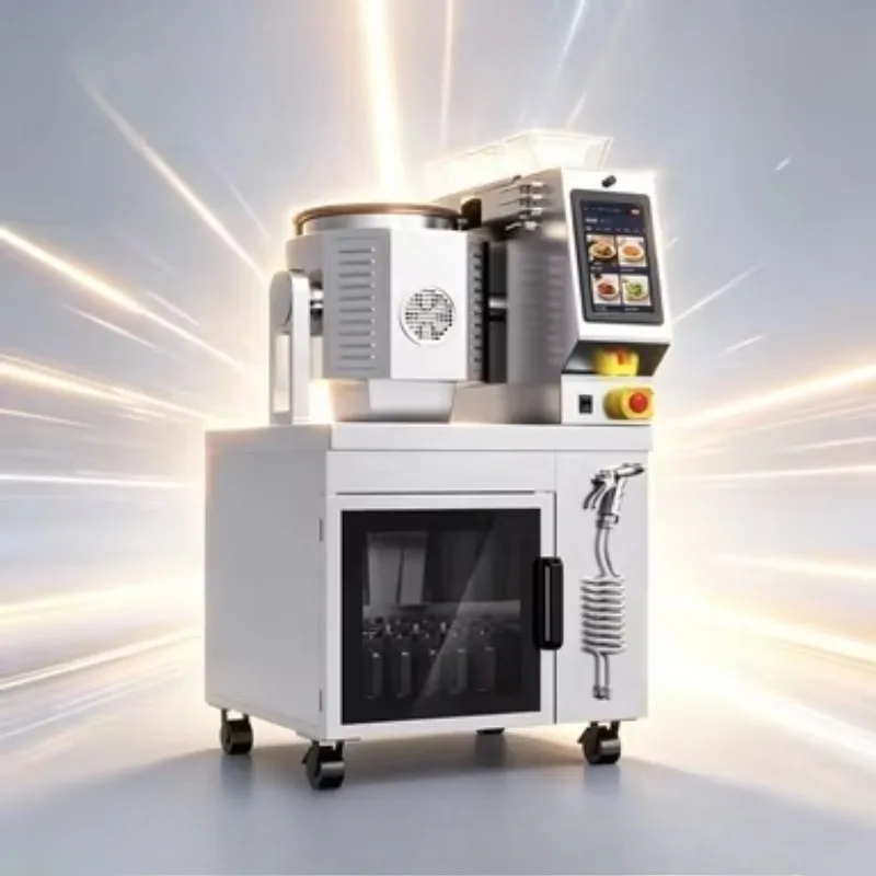 Multifunctional Smart Cooking Robot Restaurant Kitchens Automatic Stir Fry System Stainless Steel Temperature Control
