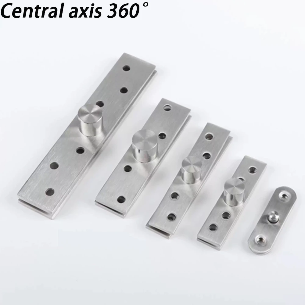 1Pcs Thicken 201 Stainless Steel Pivot Hinges 360/270 Degree Rotating Hinge Cabinet Door Concealed Hinges Furniture Hardware