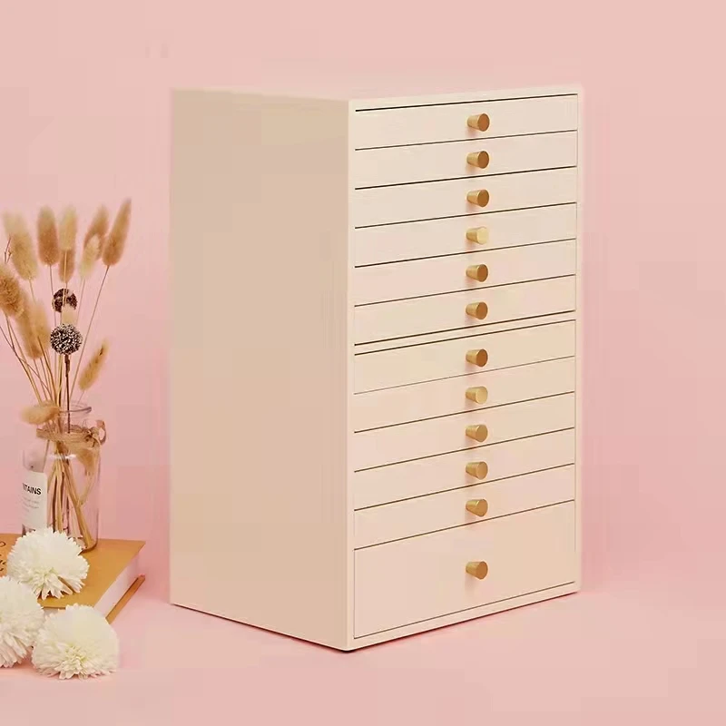 Furniture for small-sized apartments multi-layer jewelry storage box high-end simple household stud earrings European jewe