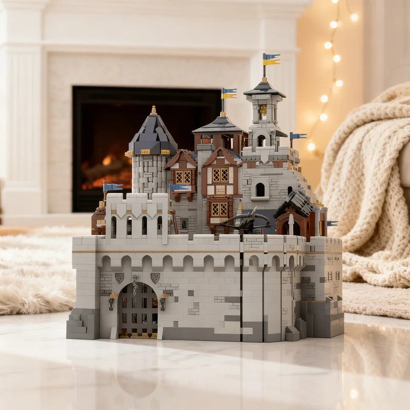 

10648 деталей MOC: Конструктор «Чёрный Сокол» — Королевский Замок. Подарок для взрослых, креативный коллекционный набор для демонстрации и декора. Премиум-качество.