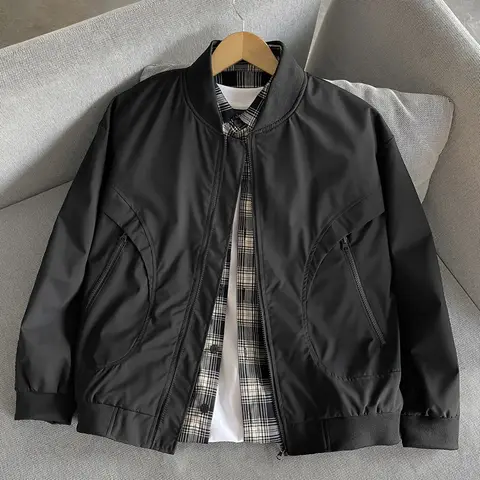 Baseball Jackets Mens Lightweight Autumn Windbreaker Korean Fashion Bomber Jacket High Street Casual Slim Fit Spring Man Outwear