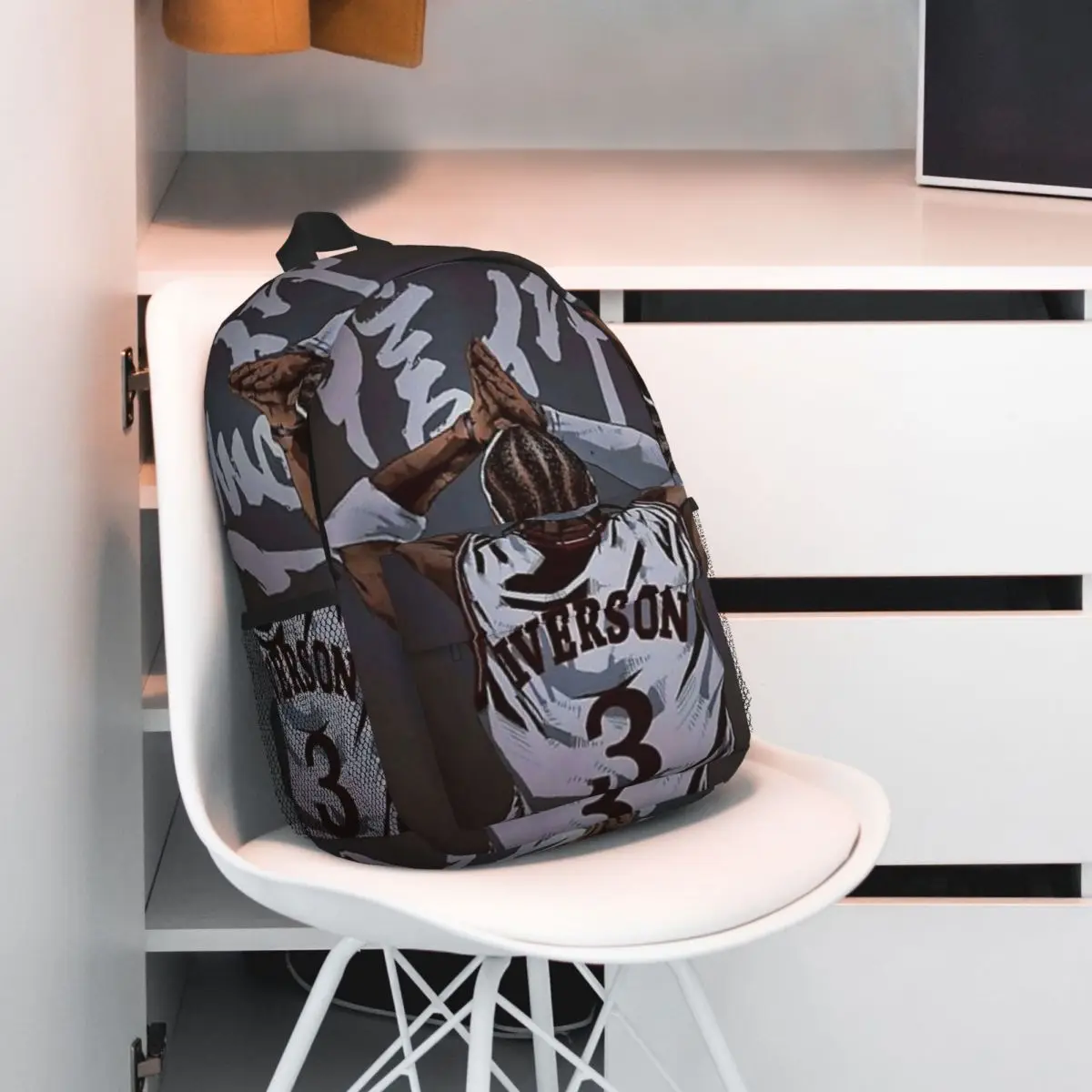 Allen Iverson Poster Nuevo bolso escolar con estampado de moda Mochila liviana de 15 pulgadas