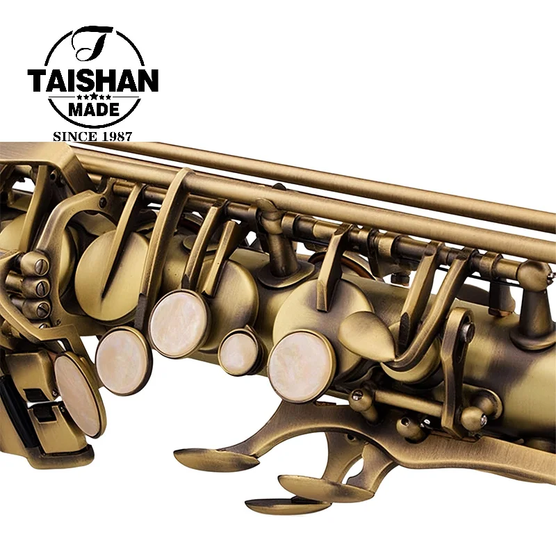 

Dotted Matte Antique Bronze Finish Alto Saxophone Tone Vintage Style Woodwind Instrument For Music Shop Professional Performance