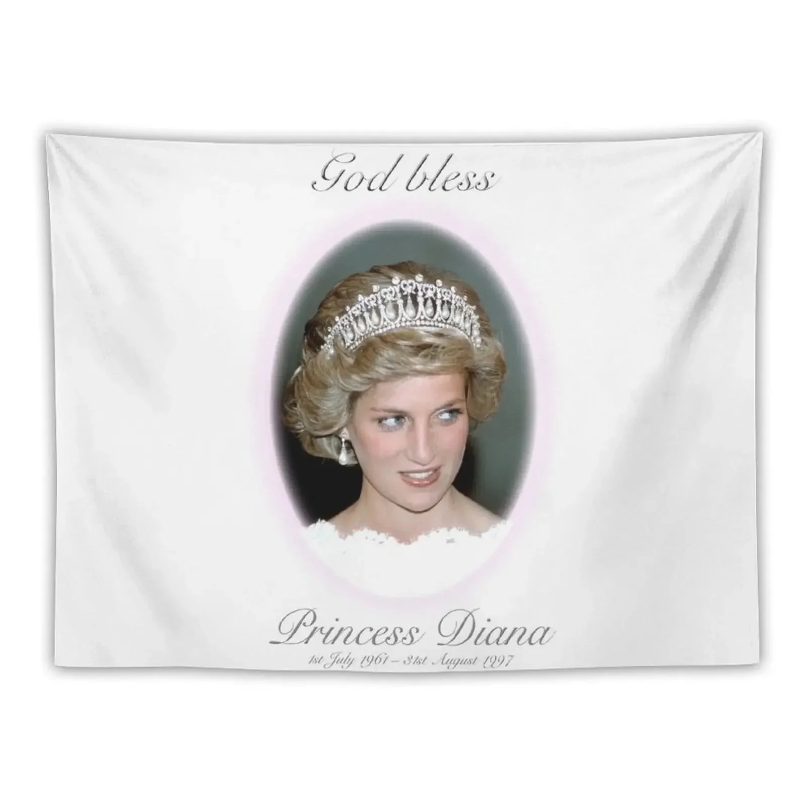 

God Bless Princess Diana - Remembrance Tapestry Room Decorations Aesthetics Wall Hangings Decoration Tapestry