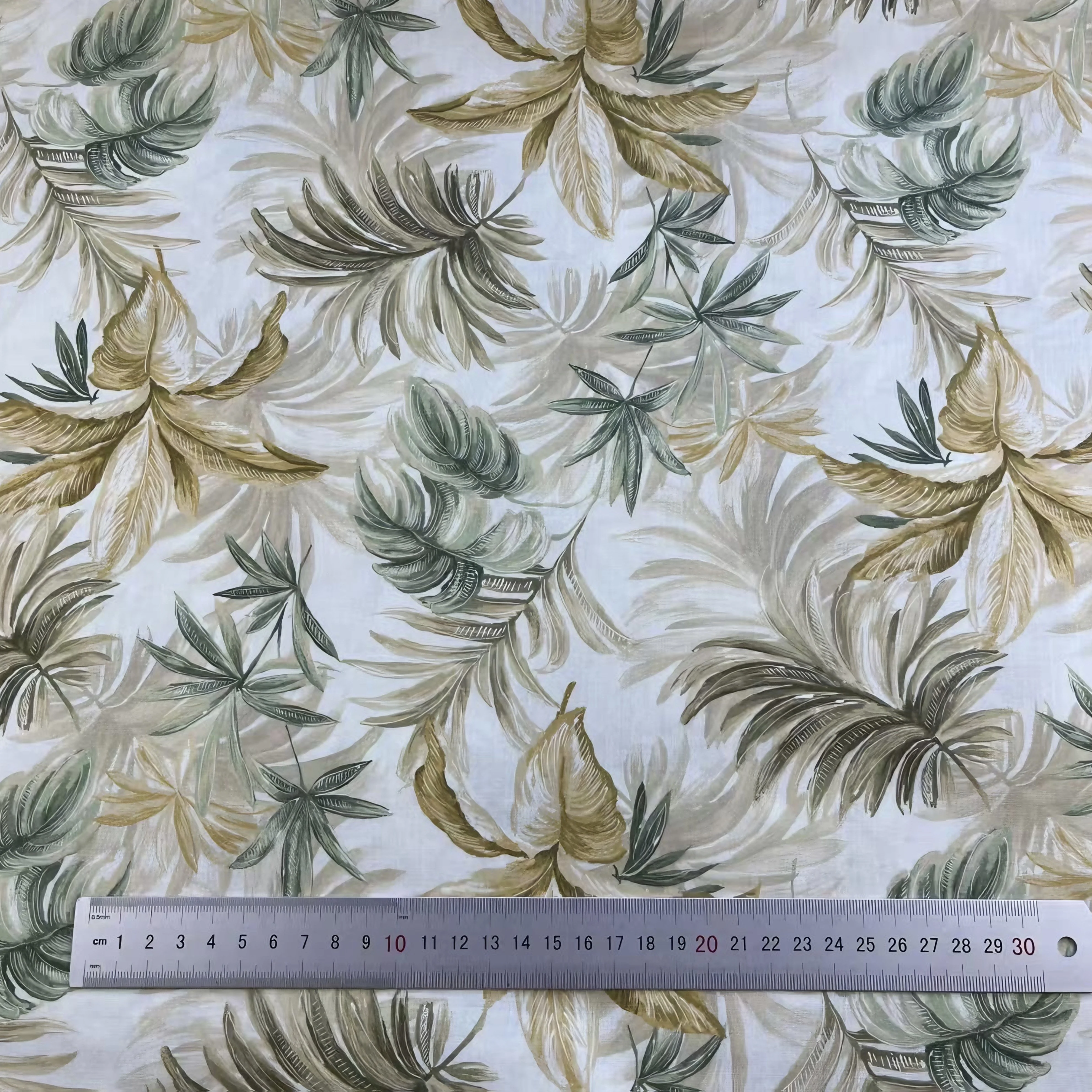 Bedruckter Stoff aus 100 % Baumwollpopeline im tropischen Stil mit Pflanzenmotiv, mehrere Farben erhältlich, ideal für DIY-Kleidung und Heimdekor-Design