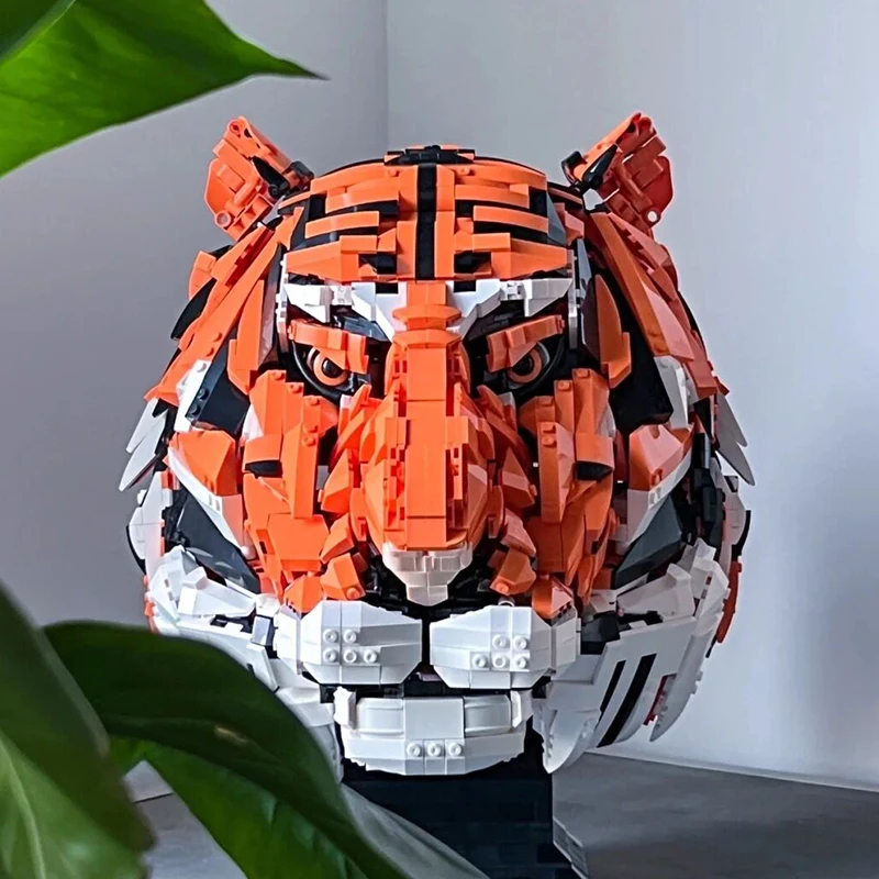 

Creative Expert Zodiac Signs Tiger Head King of Beasts 103000 Moc Ideas Assembly Building Blocks Bricks Model Boys Toys 3000+PCS