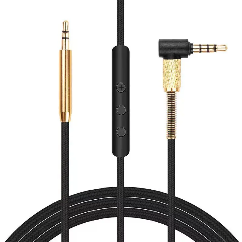 Hochwertiges Audiokabel für Philips SHP9500/9600 Headset, 3,5-mm-auf-3,5-mm-Stecker, geflochten mit Weizenfaden. – Detail 3