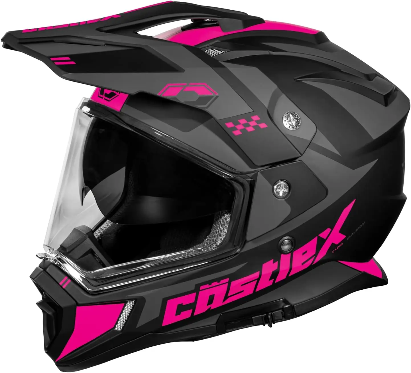 

CX200 Wrath Dual Sport Helmet in Matte Pink Glo, Size Large