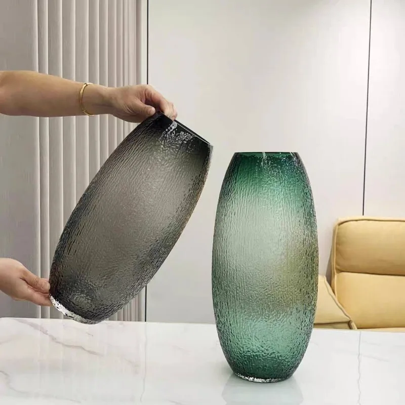 Extra-large floor-to-ceiling linden glass vase hydroponic home living room table arrangement of dried flower ornaments