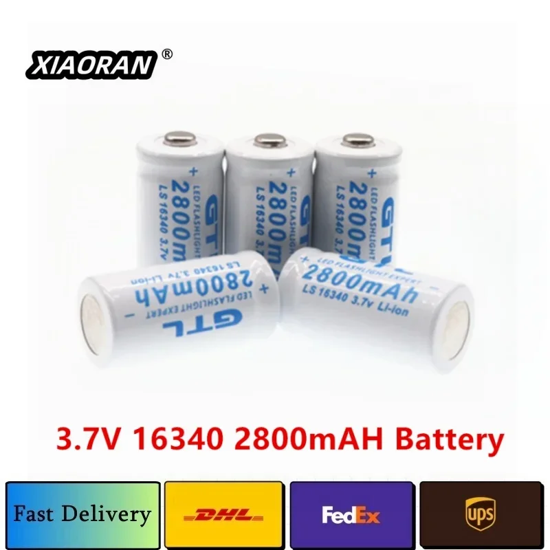 3.7V CR123 Li-ion Rechargeable Battery Charging Kit 2800mAh CR123A 16340 Battery For LED Flashlight Smoke alarm RC toy Batteries