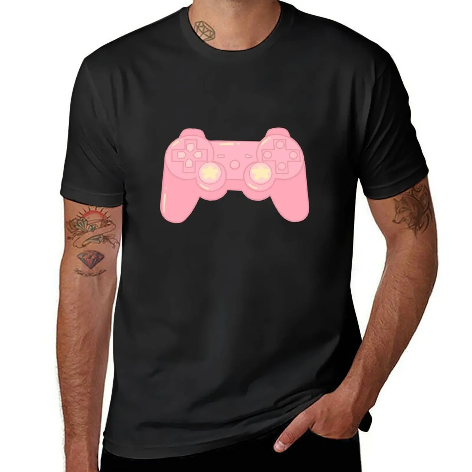 Pink Play Control - Game Over T-shirt vintage oversizeds cute clothes mens graphic t-shirts funny