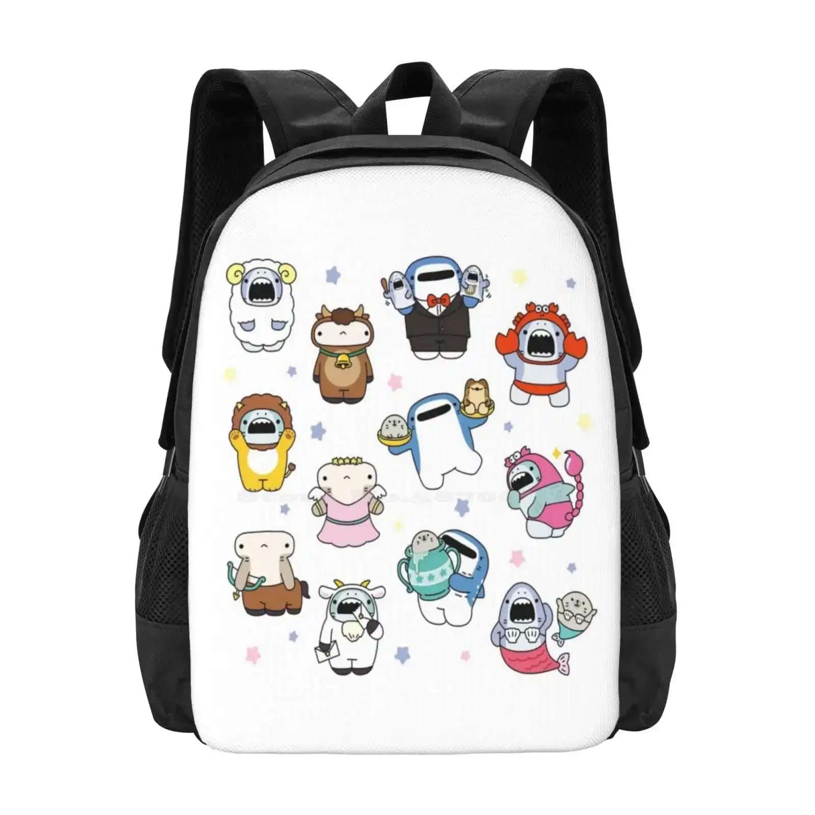 

Samezu Pack Hot Sale Schoolbag Backpack Fashion Bags Ocean Sharks Fish Cute Animals Water Trending Beach Blue Summer Whale