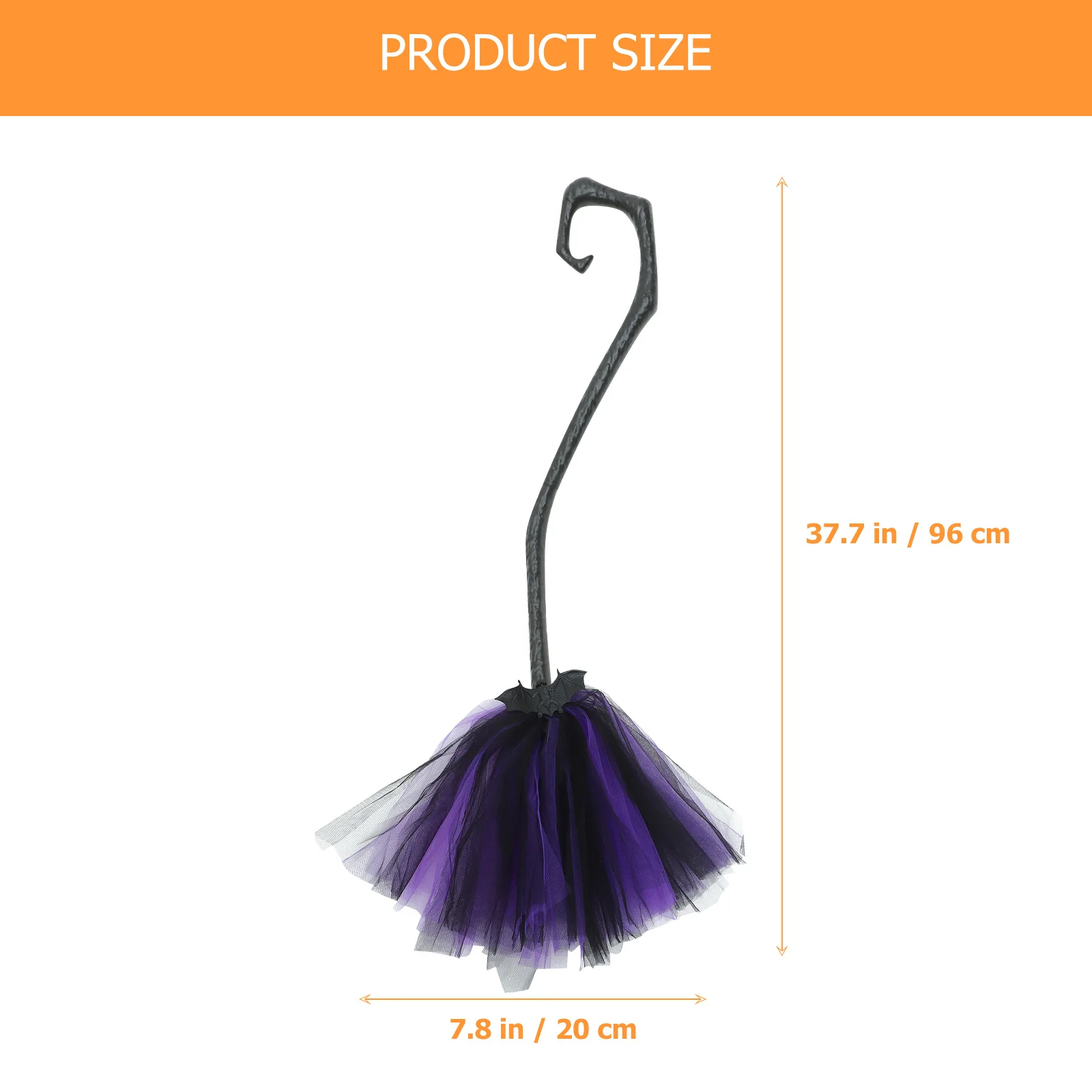 Accesorio de escoba de bruja para disfraz de fiesta de Halloween, palo de escoba de bruja, Cosplay, decoración del hogar, accesorio de Festival