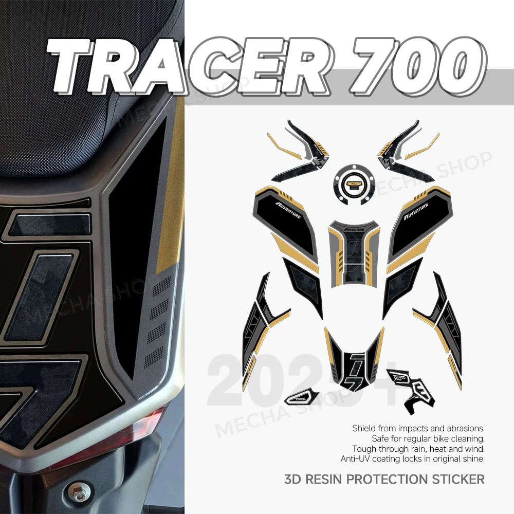 Tank Pad Side Protectors Kit 3D Stickers for Tenere 700 Tenere700 2025 2026 Motorcycle Accessories Complete Kit