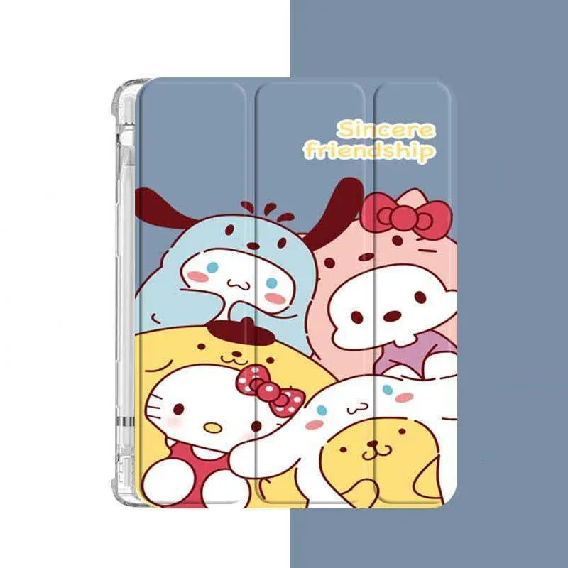 Sanrio IPad Case For 10th Generation 10.9inch 2024 Pro Kawaii kitty Cover with Pen Slot 9th 8th 10.2inch Air4 5 mini6 Table Case