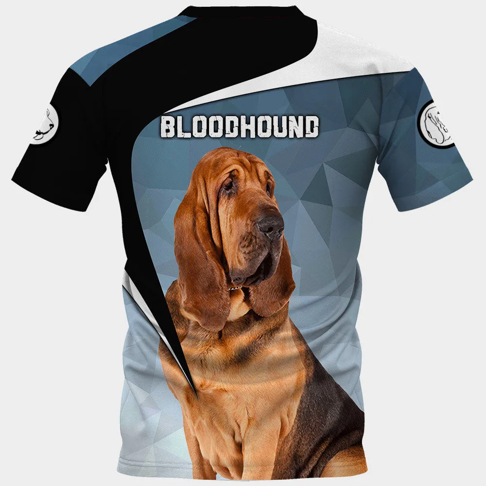 HX Animals T-shirts 3D Graphic Choke People T-Shirt Animals Dogs Bloodhound Tees St Bernard Tops Unisex Streetwear