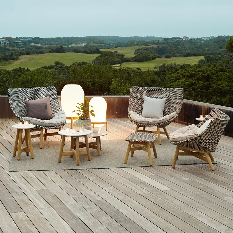 Outdoor sofa chair, patio balcony lounge chair