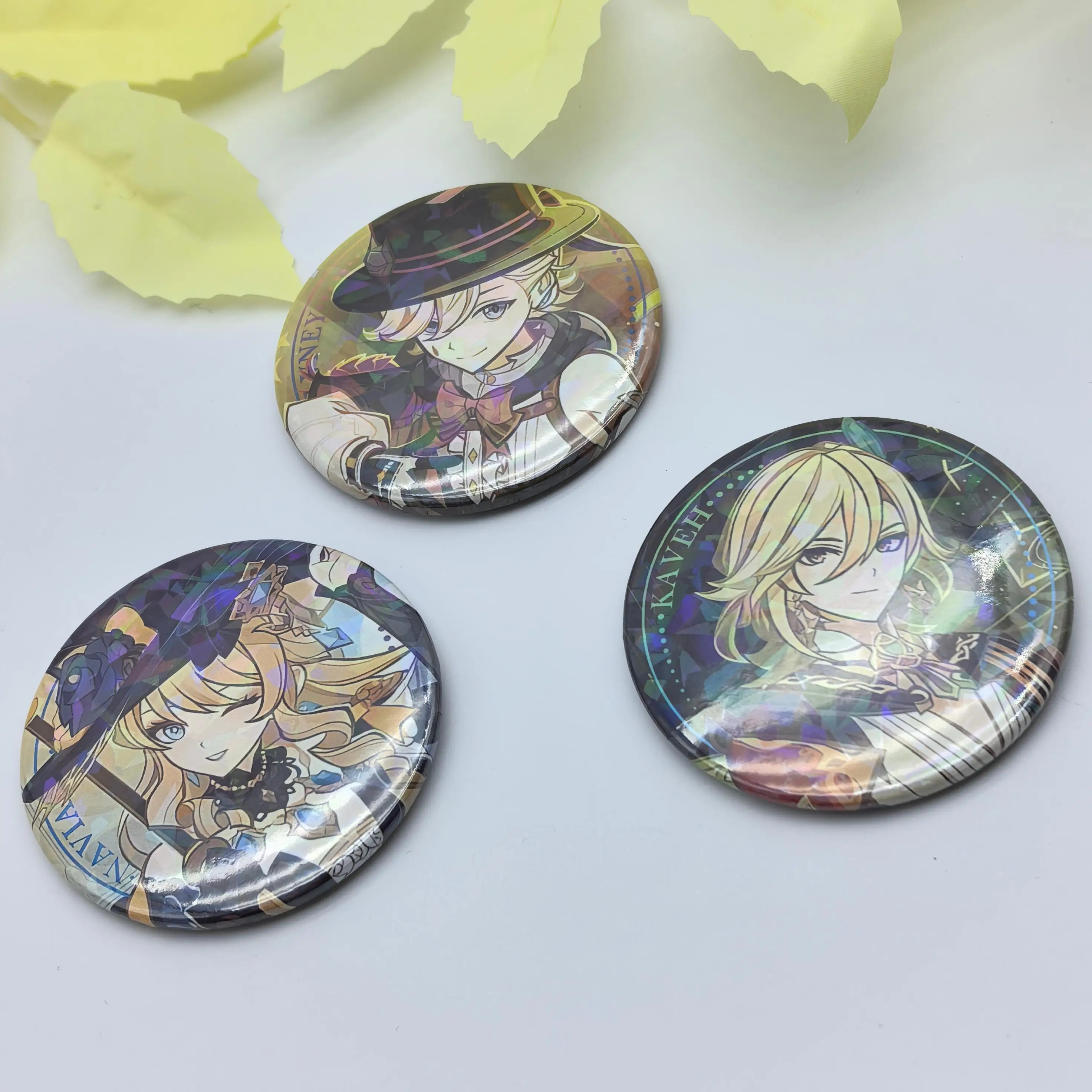 1PC Anime Game Genshin Impact Furina Wriothesley Pretty Badges Knapsack Clothes Pins Decorations Brooch Accessories Collectibles