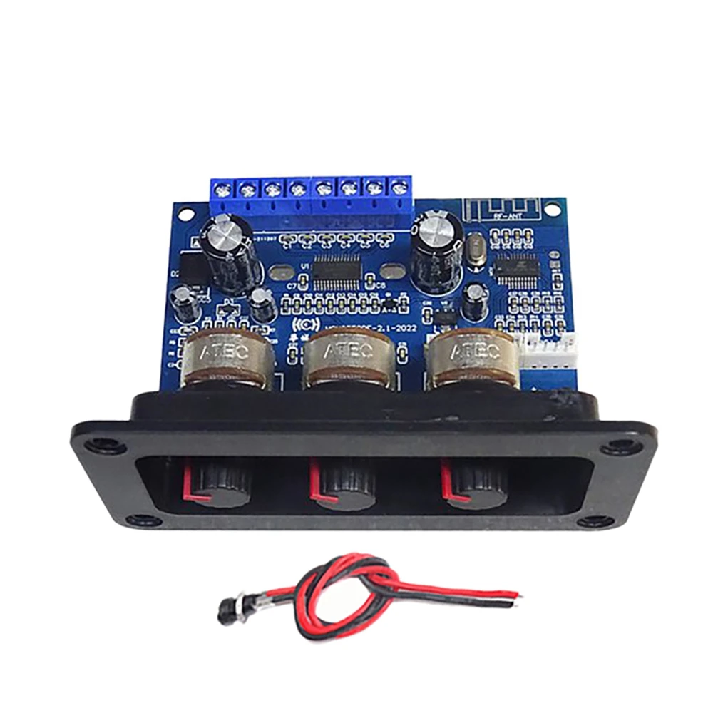 DTC5 2.1 Channel Bluetooth 5.0 Amplifier Board with DC Female 2X25W+50W Subwoofer Class D Audio Amplifier Board DC12-20V