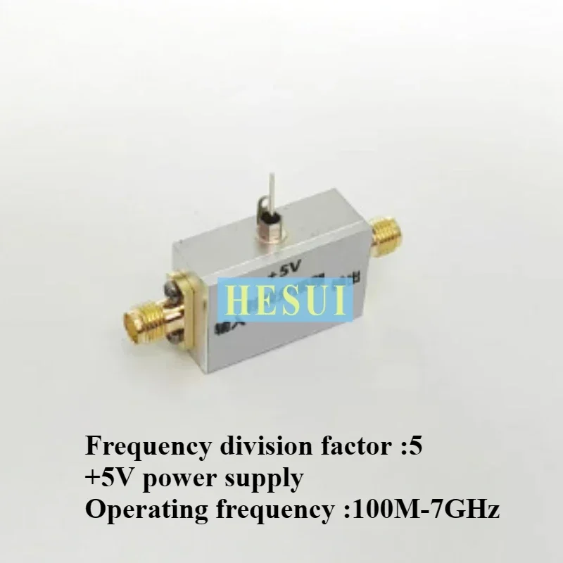 

100M-7GHz RF pre-divider 5 division high-frequency signal to low frequency RF broadband quintuple