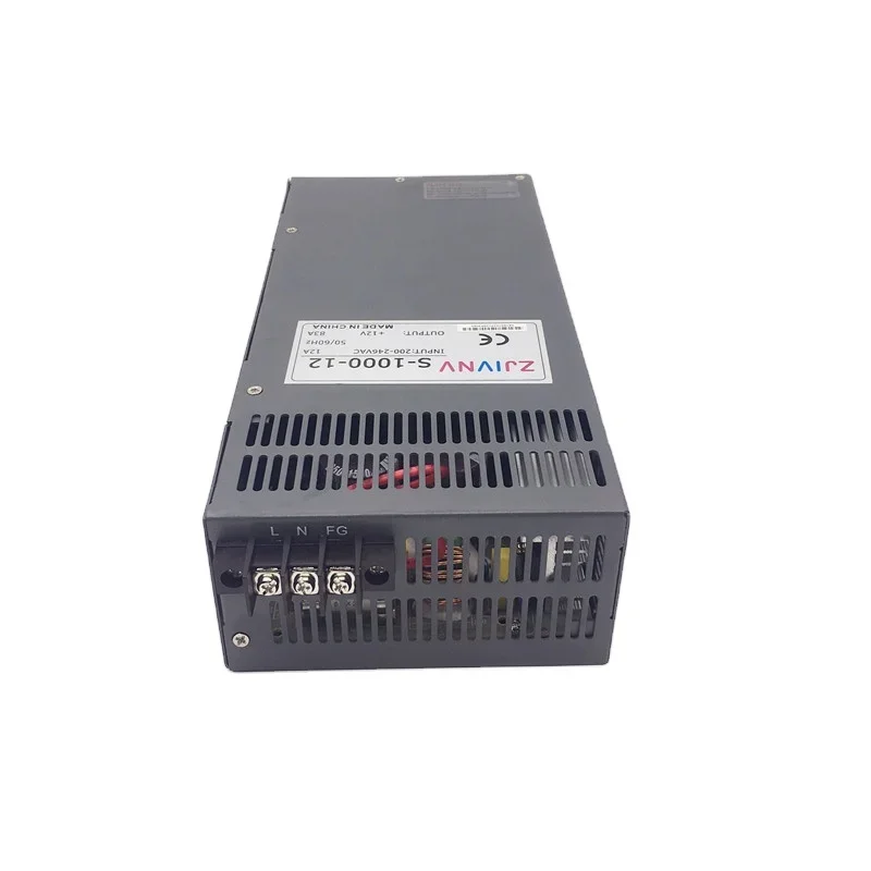 High Power 1200W 12V 100A Single Output Switching Power Supply for Industrial Led AC 110V/220V Input to DC S-1200-12
