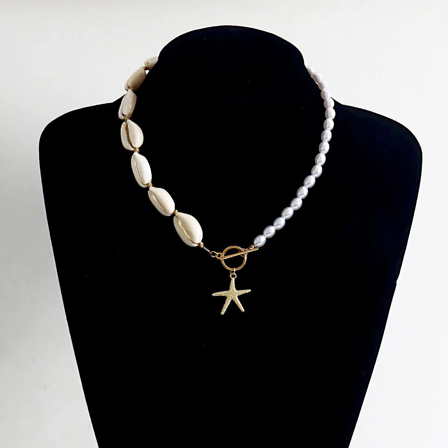 Women Beach Bohemian Shell Jewelry Set Earring Bracelet Necklace