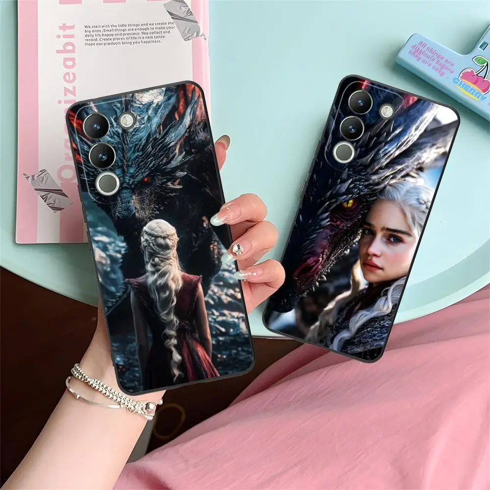 

Dragon Queen Matte TPU Mobile Phone Case for VIVO V60 V50 V40 V30 V29 V27 V25 V23 Pro Lite 5G Colorful Printing Cover